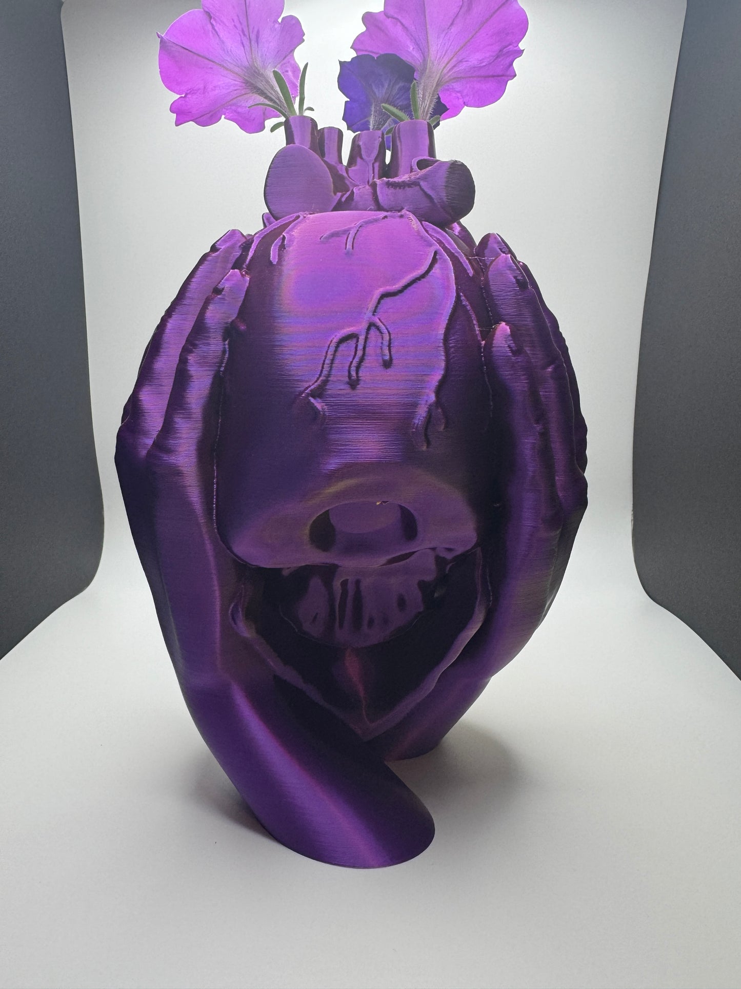 Gothic Skull Vase Horror sculpture. Housewarming or Halloween Vase Fluted Vase Abstract Sculpture Multi sizes and colors