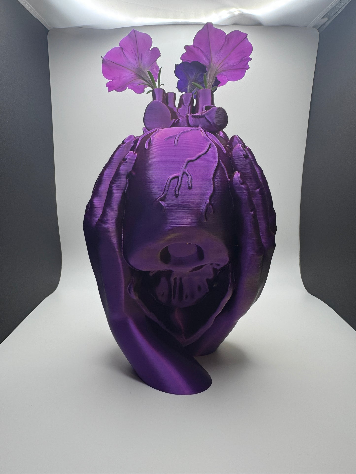 Gothic Skull Vase Horror sculpture. Housewarming or Halloween Vase Fluted Vase Abstract Sculpture Multi sizes and colors