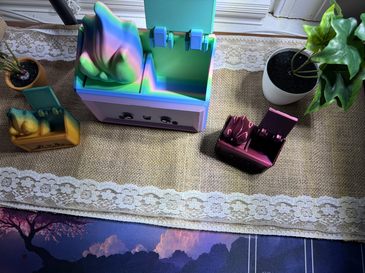 Dumpster Fire Desk organizer 3d printed Cute and adorable perfect gift for coworker or family Personalized sizes colors Emotional Support