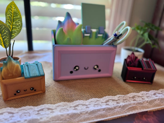 Dumpster Fire Desk organizer 3d printed Cute and adorable perfect gift for coworker or family Personalized sizes colors Emotional Support